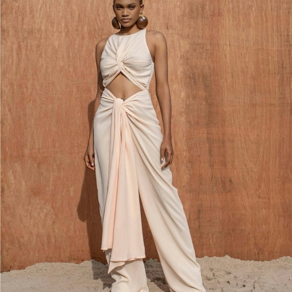 Andrea lyamah Aminata Cutout Crepe